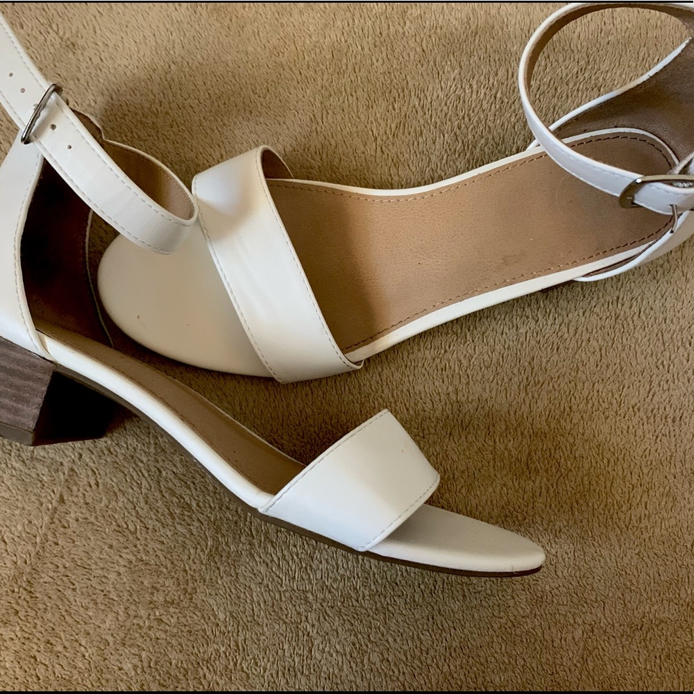 White 1 inch heels